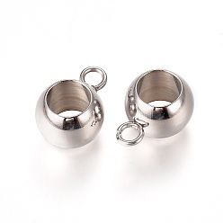 Нержавеющая Сталь Цвет Устойчивы к потускнению 201 дужки из нержавеющей стали, петля под залог, рондель, цвет нержавеющей стали, 13.5x7.3x9.8 мм, отверстие : 2.3 мм, внутренний диаметр: 6 мм