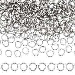 Нержавеющая Сталь Цвет 300 шт. 304 открытые соединительные кольца из нержавеющей стали, овальные, цвет нержавеющей стали, 10x8.5x1.2 мм, внутренний диаметр: 7.5x6 мм