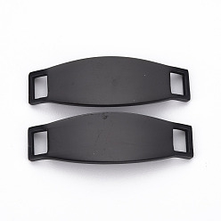 Electrophoresis Black 201 соединительные звенья нержавеющие, без кадмия, без никеля и без свинца, прямоугольник кривой, электрофорез черный, 39x13x5.5 мм, отверстие : 4x6 мм