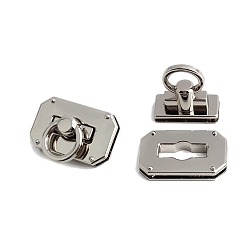 Платина Аксессуары для металлических сумок с поворотным замком, сумочки, платина, 40x25 мм