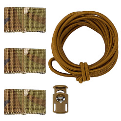 Коричневый Эластичная застежка-ремешок для тактического флага из полиэстера, кофе, 3.5 мм