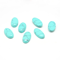 Synthetic Turquoise Dyed Synthetic Turquoise Gemstone Cabochons, Oval, 30x15x5mm