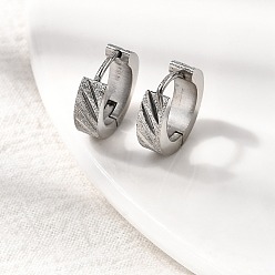 Нержавеющая Сталь Цвет Серьги из 304 нержавеющей стали, , цвет нержавеющей стали, 13~13.5x4 мм