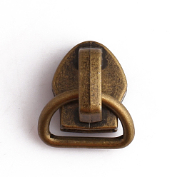 Antique Bronze Alloy Zipper with D Ring, Zipper Pull Replacement, Zipper Sliders for Purses Luggage Bags Suitcases, Antique Bronze, 1cm