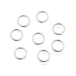Посеребрённый Покрытие стойки латунными перемычками, открытые кольца прыжок, долговечный, 925 серебро покрытием, 7x0.8 мм, внутренний диаметр: 5.5 мм
