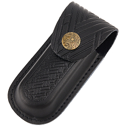 Черный Защитный чехол для ножа из коровьей кожи, ножны для ножей, чёрные, 117x54x4.5 мм, внутренний диаметр: 34x16.5 мм