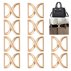 Light Gold 10шт. пряжки из сплава, для лямки, обвязочные мешки, аксессуары для одежды, золотой свет, 35x37x3 мм