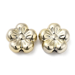 Золотой CCB пластиковые шарики, цветок, золотые, 23x10 мм, отверстие : 3.3 мм