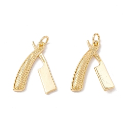 Настоящее золото 18K Латунные подвески, с прыжковых колец, без кадмия и без свинца, долговечный, перочинные ножи, реальный 18 k позолоченный, 22.5x17x2 мм, отверстие : 3 мм