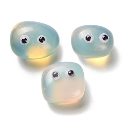 Опал Синтетические опалитовые дисплеи, смолой глаза, для домашнего офиса настольный орнамент фэн-шуй, самородки, 14~24x26.5~31.5x16~24.5 мм