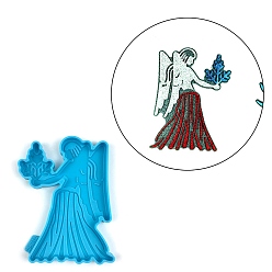 Virgo Constellation Silicone Cup Mat Molds, Resin Coaster Molds, UV Resin & Epoxy Resin Craft Making, Virgo, 138x105x9mm