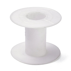 White (Defective Closeout Sale), Plastic Empty Spools for Wire, Thread Bobbins, White, 5.6x4.6cm