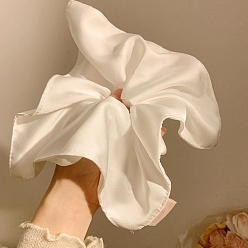 Белый Квадратные атласные эластичные аксессуары для волос для девочек или женщин, резинка для волос / резинки для волос, Держатель конского хвоста, белые, 100x100 мм