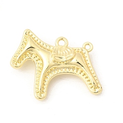 Золотой Подвески из сплава , лошади прелести, без кадмия, без никеля и без свинца, золотые, 23x26x7 мм, отверстие : 1.2~1.8 мм