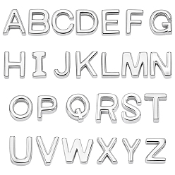Letter A~Z 26 шт 26 стили латунные подвески, без кадмия, без никеля и без свинца, письмо амулеты, платина, Письмо ~ Z, 8~9x4.5~10x3 мм, отверстие : 1.5 мм, 1 шт / стиль