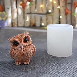 Белый Сова diy силиконовые формы для дисплеев, формы для литья смолы, для уф-смолы, изготовление ювелирных изделий из эпоксидной смолы, белые, 81x74 мм