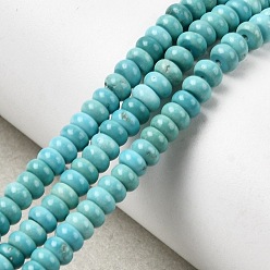 Магнезит Бусины из натурального магнезита, окрашенная и подогревом, рондель, 4x2 мм, отверстие : 0.6 мм, около 174 шт / нитка, 14.96'' (38 см)