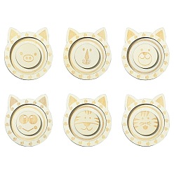 Cat Shape 6 шт. 6 стили тема животных деревянные одиночные браслеты подносы для демонстрации, держатель для хранения цепочек браслетов, деревесиные, кошка, 11x10 см, 1 шт / стиль