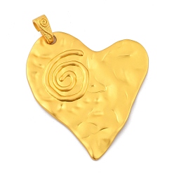 Золотой Большие сплавочные подвески, сердце, золотые, 78x68x3 мм, отверстие : 5 мм