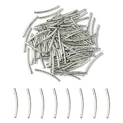 Платина Бисера латунной трубки, изогнутая трубка, платина, 25x2 мм, отверстие : 1 мм