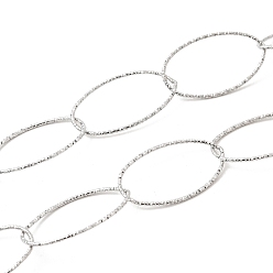 Нержавеющая Сталь Цвет 304 цепи овальные из нержавеющей стали, пайки, с катушкой, цвет нержавеющей стали, 34.5x19.5x1.5 мм