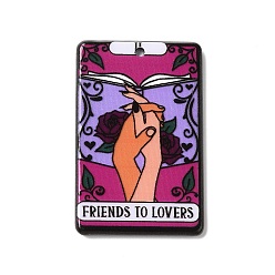 Камелия Акриловые подвески, прямоугольник с рисунком таро, камелия, 41x26x2.5 мм, отверстие : 1.8 мм