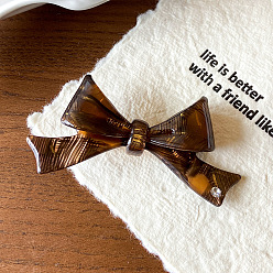 Сэнди Коричневый Заколки для волос из ацетата целлюлозы с бантом из кожи аллигатора, аксессуары для волос для женщин и девочек, песчаный коричневый, 73x36x21 мм