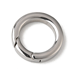 Stainless Steel Color Tarnish Resistant 304 Stainless Steel Spring Gate Rings, O Rings, Ring, Stainless Steel Color, 6 Gauge, 20x4mm, Inner Diameter: 14mm
