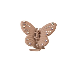 Светло-коричневый Пластиковые зажимы когтя волос, аксессуары для волос для женщин и девочек, бабочка, загар, 75x60 мм