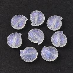 Clear Transparent Acrylic Beads, Glitter Powder, Conch, Clear, 11.5x11x4.5mm, Hole: 1.2mm, about 1280pcs/500g