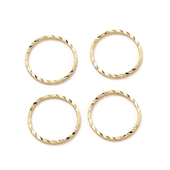 Ring Фактурные латунные соединительные кольца, реальный 18 k позолоченный, кольцо, 8x0.8 мм, внутренний диаметр: 7 мм