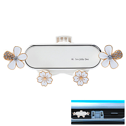 Белый Пластиковый автомобильный держатель для телефона в форме цветка, зажим для вентиляционного отверстия для кошек, автомобильные аксессуары, белые, 60x125x100 мм