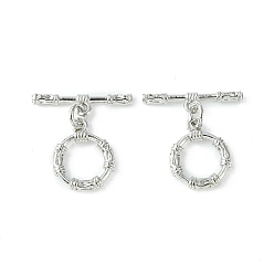 Платина Покрытие стойки экологически чистые латунные застежки-тоглы, долговечный, без свинца и без кадмия, кольцо, платина, Кольцо: 14x11.5x2.2 mm, отверстие : 1.3 мм, бар: 4.5x19x2 mm, отверстие : 1.3 мм.