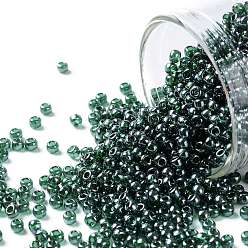 (118) Transparent Luster Green Emerald TOHO Round Seed Beads, Japanese Seed Beads, (118) Transparent Luster Green Emerald, 11/0, 2.2mm, Hole: 0.8mm, about 1110pcs/bottle, 10g/bottle
