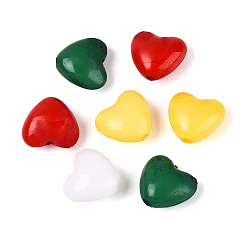(52) Непрозрачная лаванда Непрозрачные акриловые бусины, сердце, разноцветные, 11x12x6.5 мм, отверстие : 1.8 мм, Около 1111 шт / 500 г