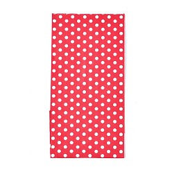 Красный Экологически чистые крафт-бумажные пакеты с рисунком в горошек, подарочные пакеты, сумки для покупок, прямоугольные, красные, 18x9x6 см