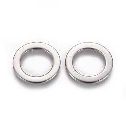 Stainless Steel Color 201 Stainless Steel Linking Rings, Ring, Stainless Steel Color, 21x1.2mm