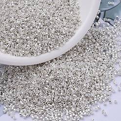 (DB0551) с Блестящим Покрытием из Стерлингового Серебра Бусины miyuki delica, цилиндр, японский бисер, 11/0, (дБ 0551) блестящий стерлингов, 1.3x1.6 мм, отверстия: 0.8 мм, около 10000 шт / мешок, 50 г / мешок