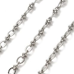 Нержавеющая Сталь Цвет 304 цепи овальные из нержавеющей стали, пайки, цвет нержавеющей стали, 6x4.5x1.5 мм