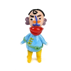 Human Украшение для витрины ручной работы в технике лэмпворк, для украшения домашнего офиса, человек, 65.5x35x23 мм