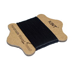 Черный Вощеный нейлоновый шнур, чёрные, 0.65 мм, около 21.87 ярдов (20 м) / карту