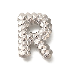 Letter R Стойки покрытие, Латунные подвески, без кадмия и без свинца, подвески с буквой az~z, Буква R, 21x15.5x5.5 мм, отверстие : 2.5x3 мм