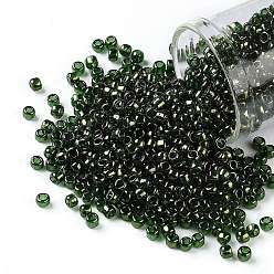 (333) Gold Luster Fern TOHO Round Seed Beads, Japanese Seed Beads, (333) Gold Luster Fern, 8/0, 3mm, Hole: 1mm, about 222pcs/bottle, 10g/bottle