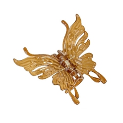 Темно-Золотистый Пластиковые зажимы когтя волос, аксессуары для волос для женщин и девочек, бабочка, темные золотарник, 105x100x45 мм