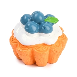 Темно-Оранжевый Мини-модель из смолы, имитация торта, аксессуары для оформления микроландшафта, притворяясь опорными украшениями, темно-оранжевый, 24.5x21.5 мм