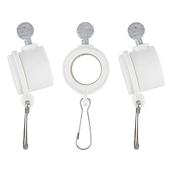 PapayaWhip Plastic Flagpole Mounting Rings Set, Anti Wrap 360° Rotatable Ring with Carabiners, PapayaWhip, 78x52x27mm, Hole: 22.5mm