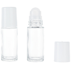 Белый Стеклянные бутылки с роликовыми шариками, белые, 3.1x10.15 см, емкость: 30 мл (1.01 жидких унций)