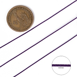 Blue Violet Waxed Polyester Cord, Bead Cord, Blue Violet, 0.5mm, about 169.51~174.98 Yards(155~160m)/Roll