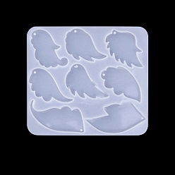 Wing Силиконовые формы, формы для подвесок, формы для литья гипсовой смолы, белые, крыло, 86x98x4 мм