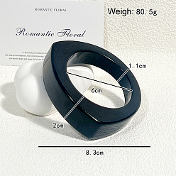 Черный Модные браслеты из смолы для женщин, самородки, чёрные, внутренний диаметр: 2-3/8 дюйм (6 см)